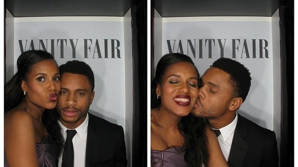 A picture of lovely couple of Kerry Washington and her husband, Nnamdi Asomugha.